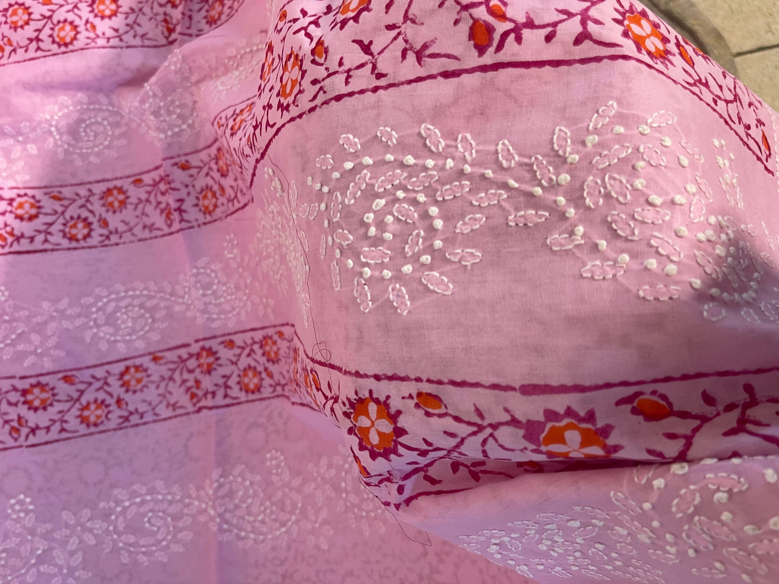 Lilac Pink Chikankari Embroidered Pure Lawn Shirt & Dupatta - Image 4