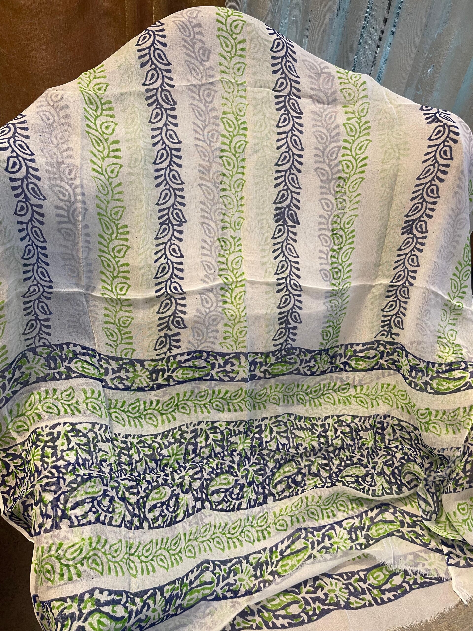 Meadow Bloom Premium Pure Lawn Shirt & Soft Chiffon Dupatta | Unstitched 2 Piece Block Printed Lawn Suit - Image 4