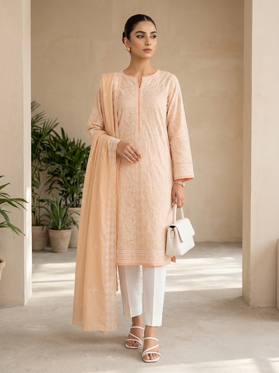butter-yellow-handmade-chikankari-shirt-pure-lawn-dupatta-unstitched-2-piece-summer-suit