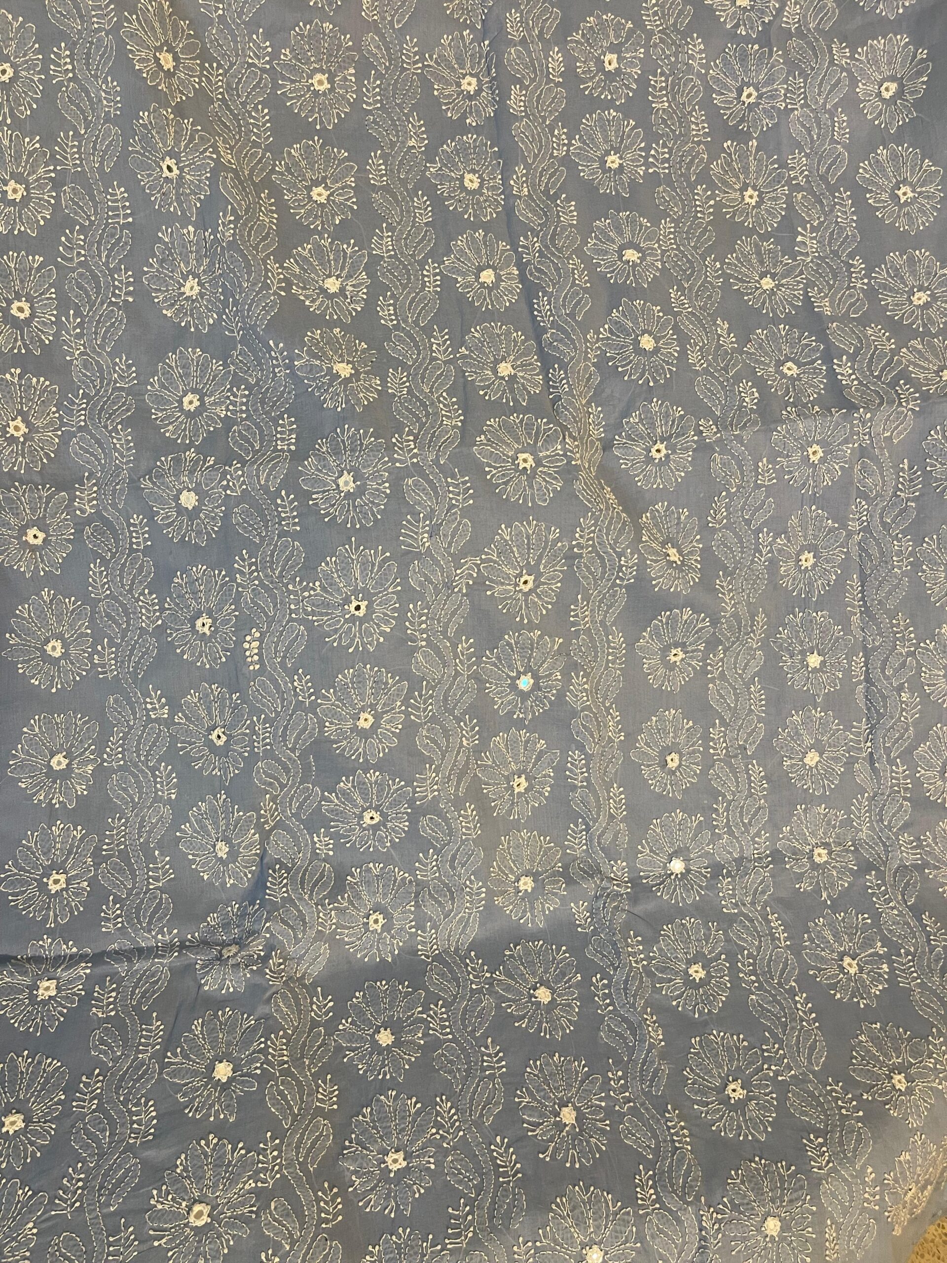 Lavender Blue Chikankari Shisha 2-Piece Pure Lawn Suit