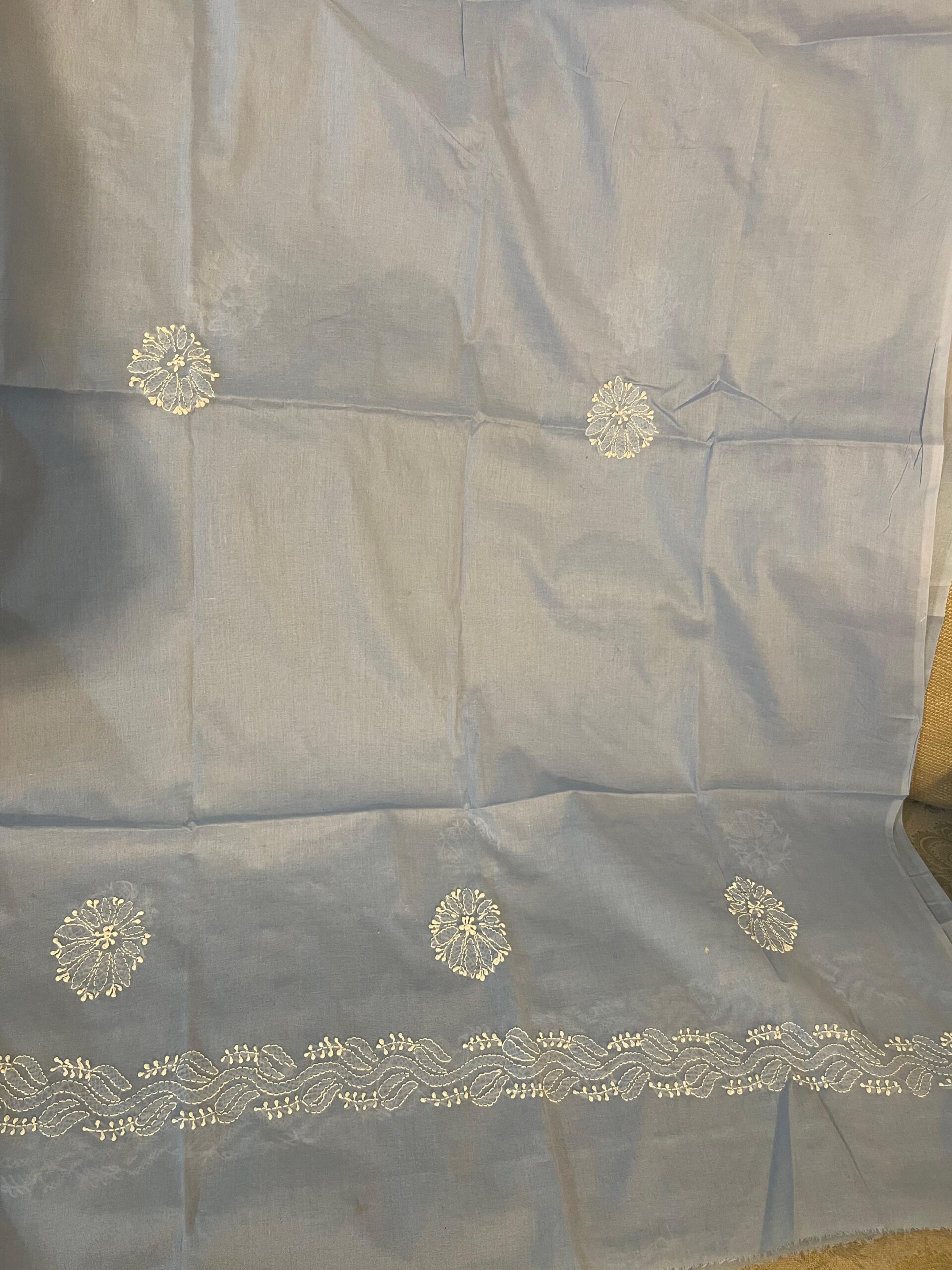 Lavender Blue Chikankari Shisha 2-Piece Pure Lawn Suit - Image 2