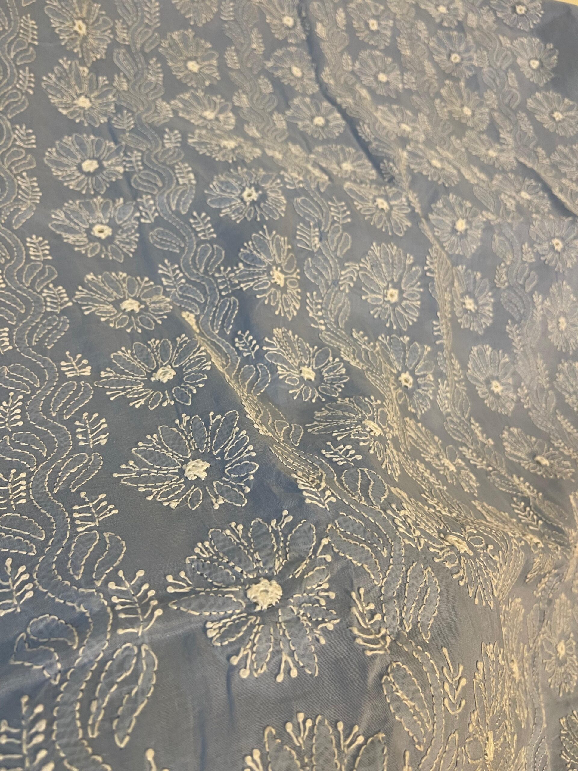 Lavender Blue Chikankari Shisha 2-Piece Pure Lawn Suit - Image 3