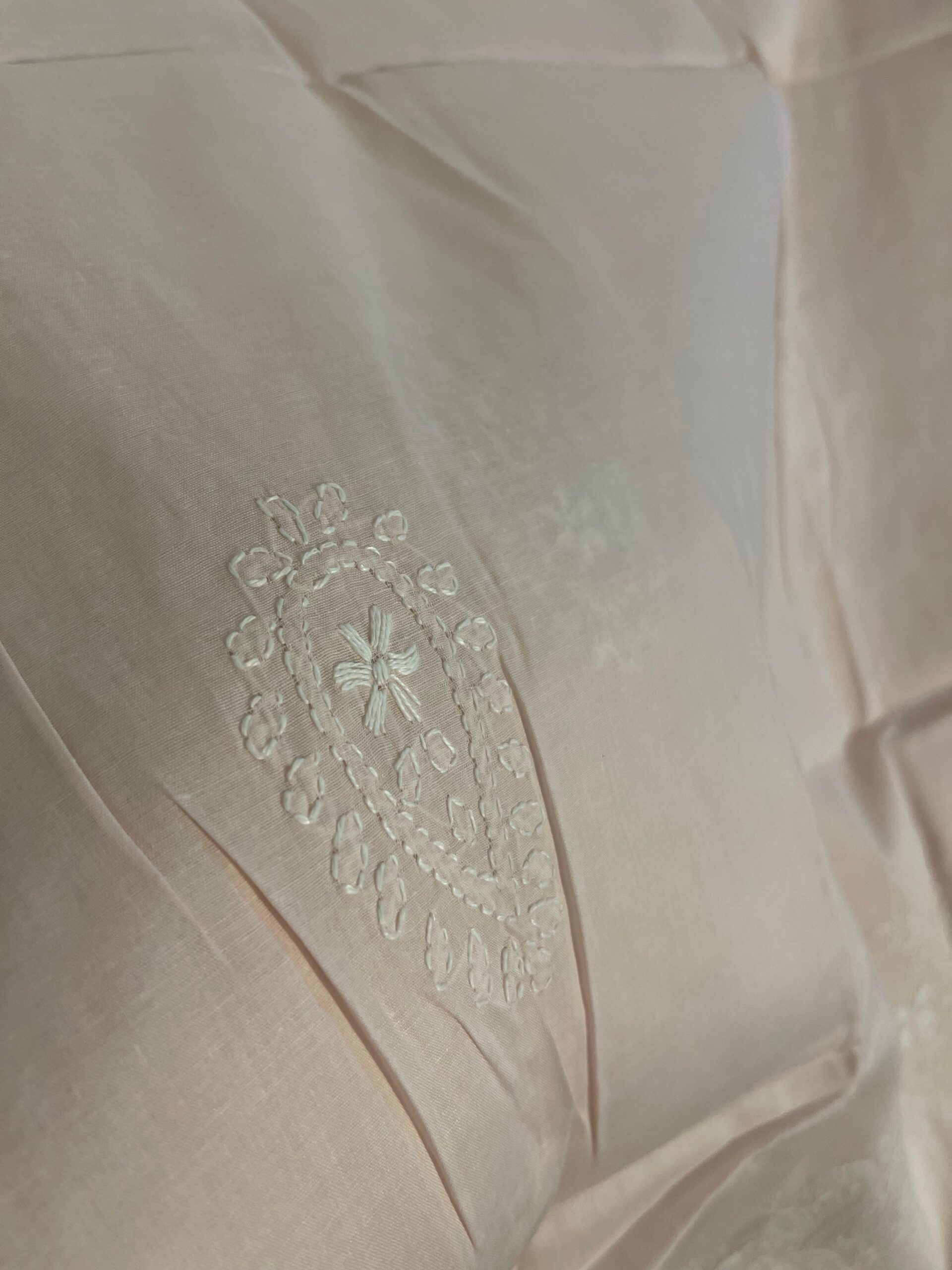 Powder Pink with White Embroidery Premium Lawn Unstitched Suit | Powder Pink Embroidered Dupatta - Image 2
