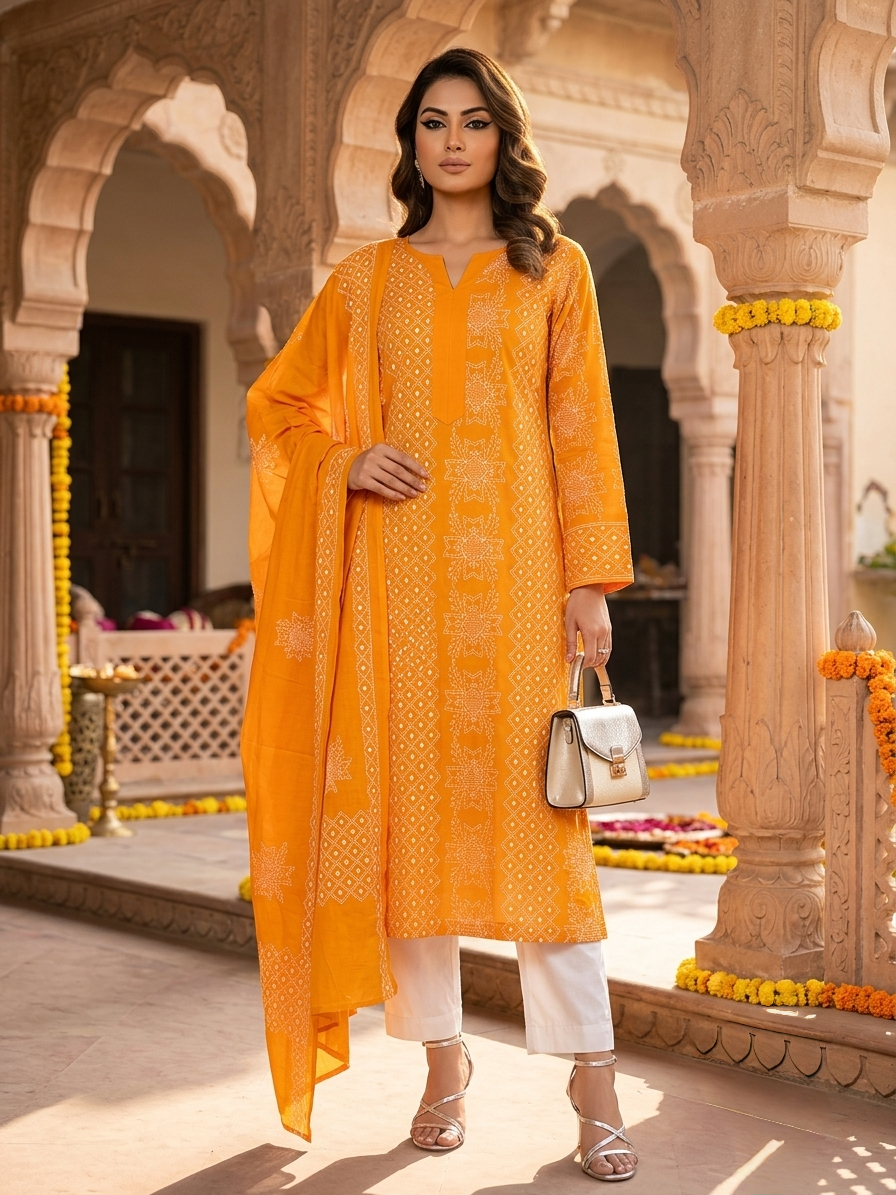 vibrant-ochre-with-white-chikankari-applique-pure-lawn-unstitched-suit-vibrant-ochre-pure-lawn-dupatta